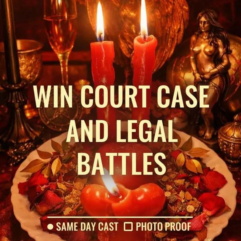 SPELL FOR LEGAL VICTORY OR COURT CASE. is designed to help you align with justice, strengthen your energy, and attract a positive outcome.